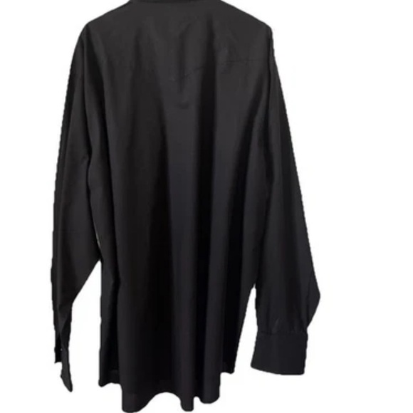 Wrangler Men's Western Style Shirt Tall 2XT Long Sleeved Snap Closure Dark Brown - Picture 5 of 7